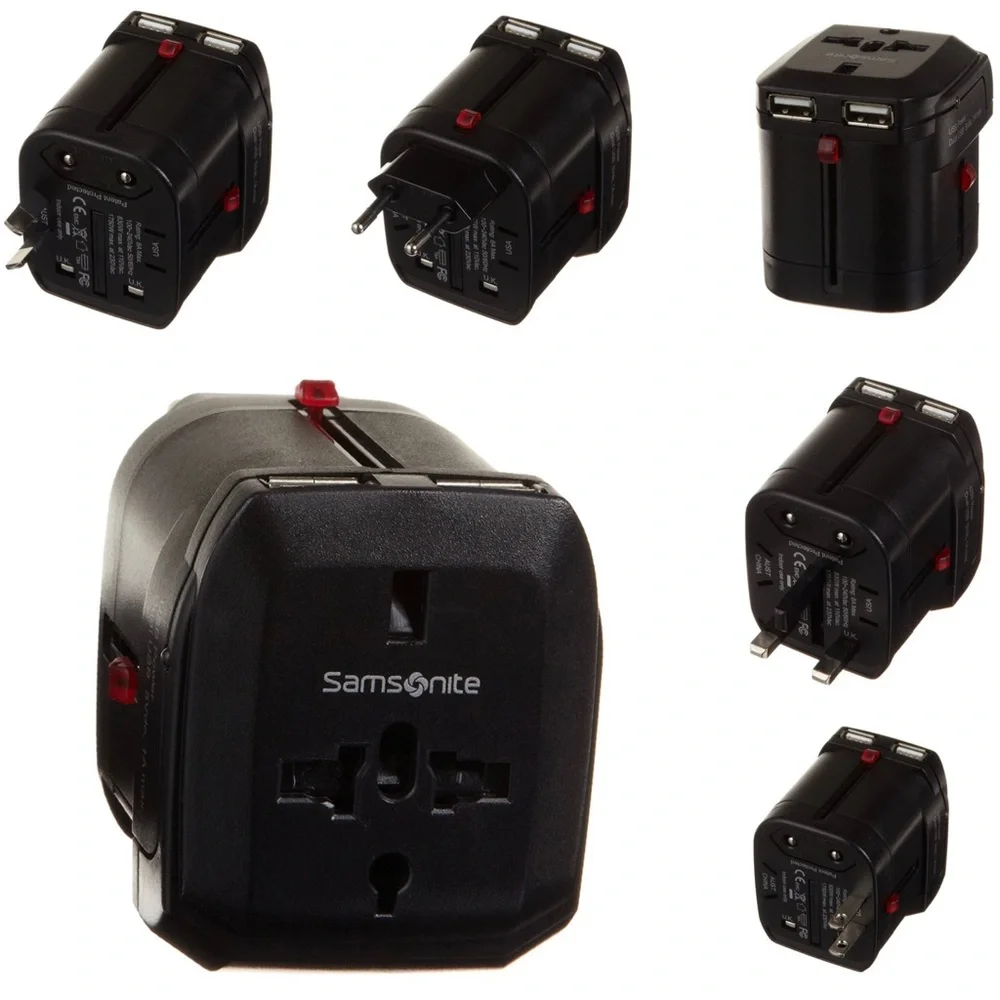 Samsonite Luggage Universal Black Power Adapter